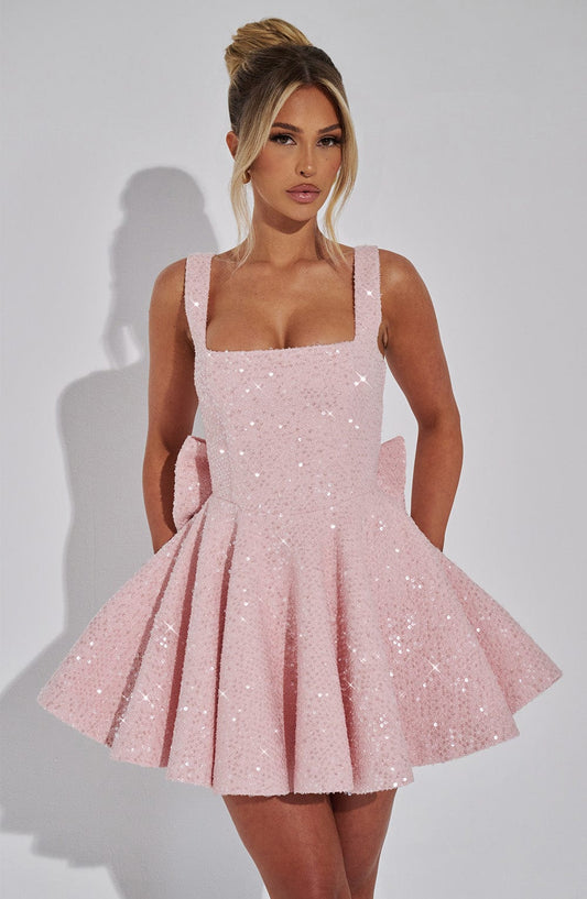 Dorothea Mini Dress in Blush