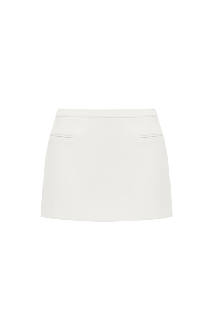 Edana Mini Skirt in Ivory