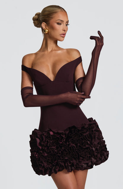 Elira Gloves in Plum