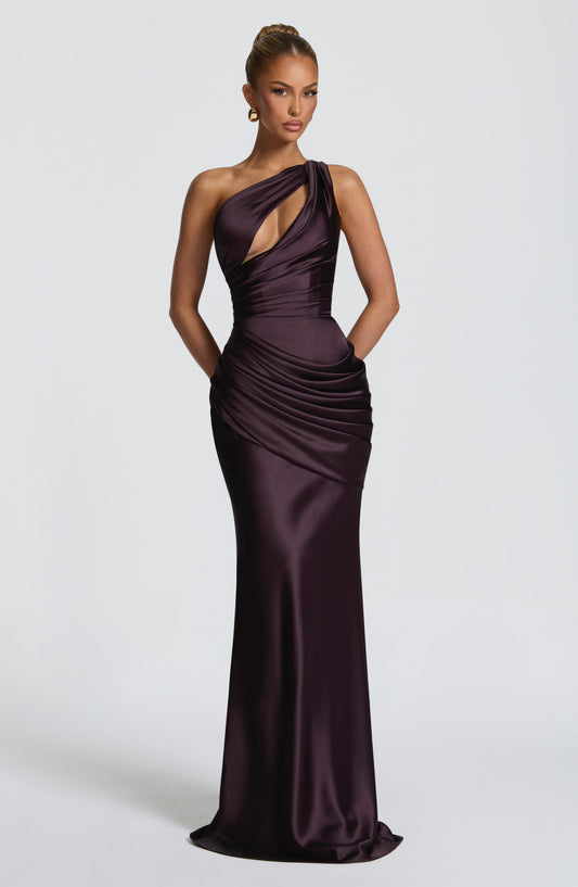 Elmira Maxi Dress in Plum
