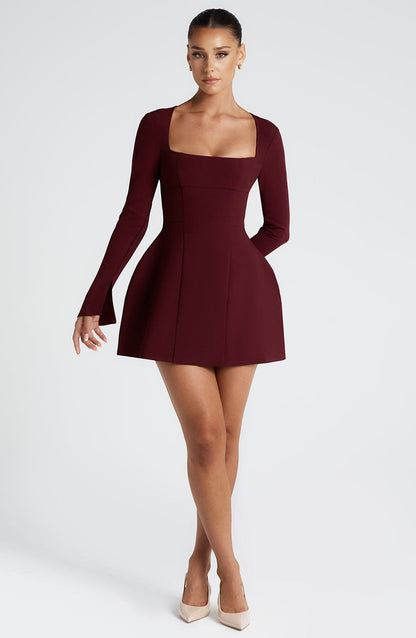 Esmae Mini Dress in Cherry Lacquer