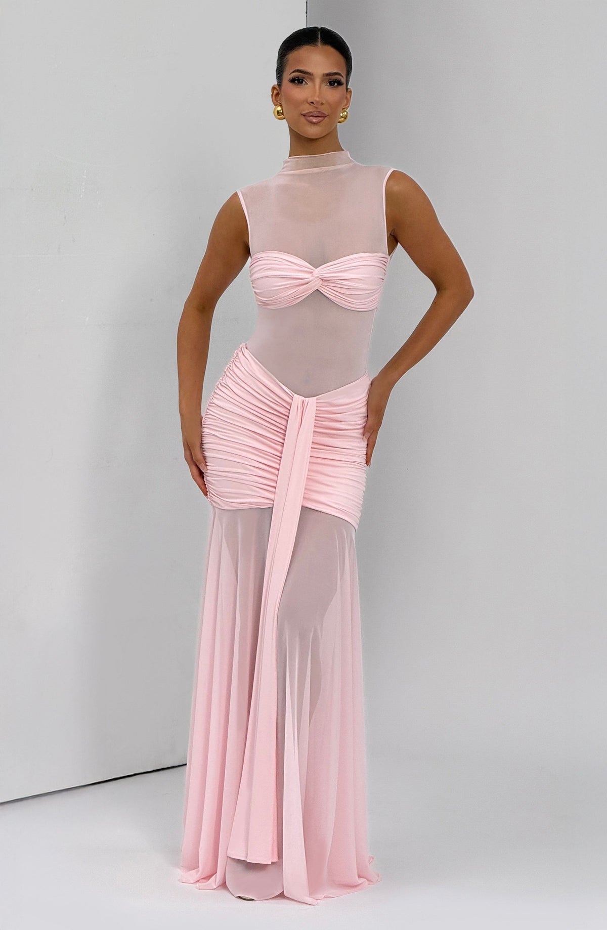 Faelyn Maxi Skirt in Blush