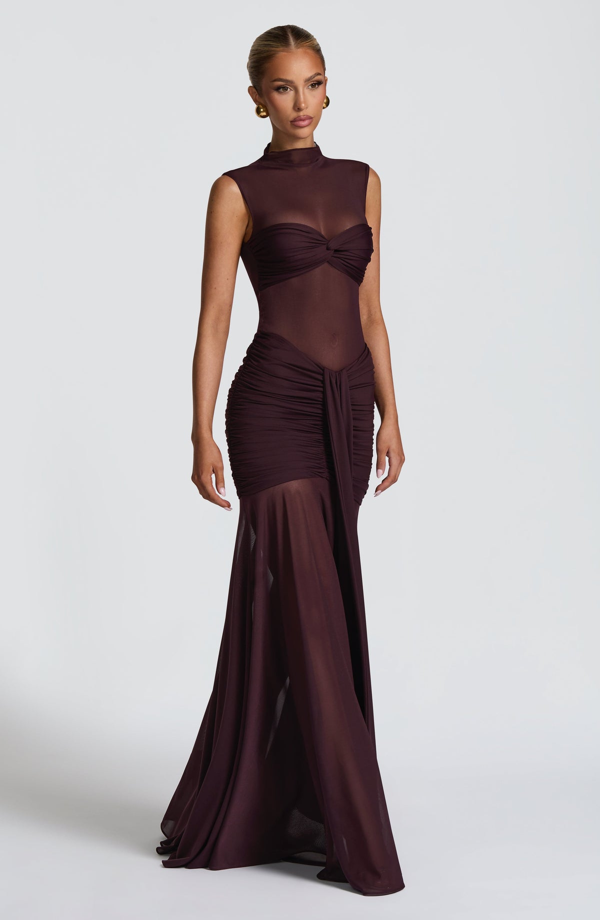 Faelyn Maxi Skirt in Plum