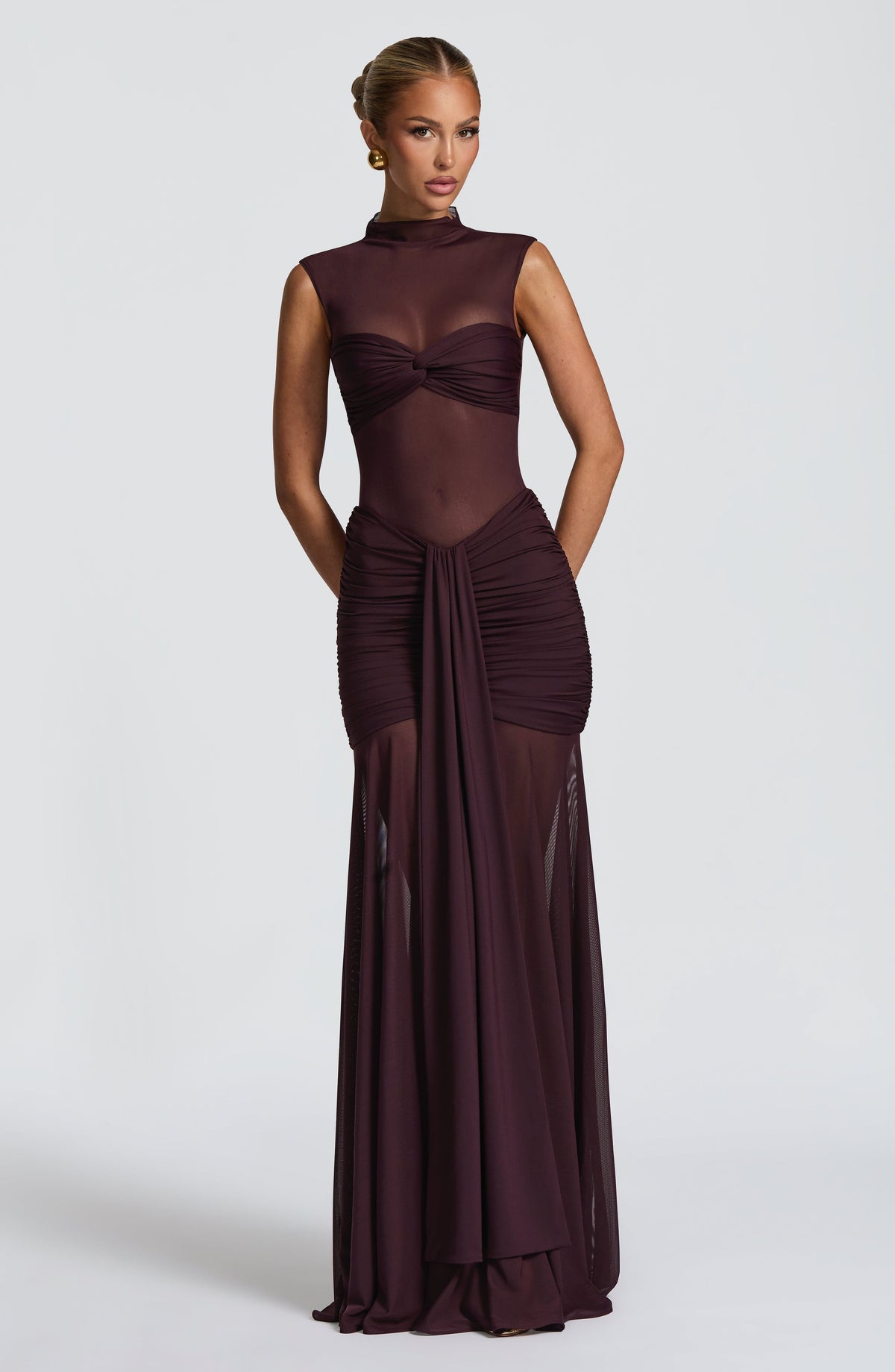 Faelyn Maxi Skirt in Plum