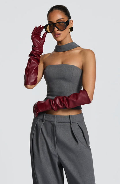 Frannie Gloves in Burgundy