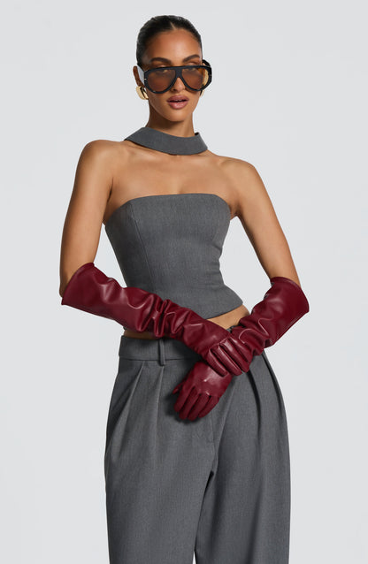 Frannie Gloves in Burgundy