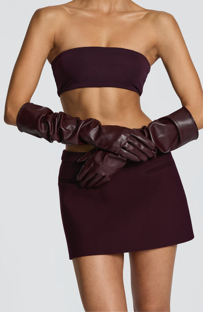 Frannie Gloves in Plum