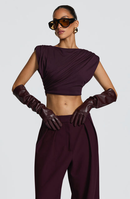 Frannie Gloves in Plum