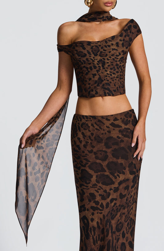 Fredina Scarf in Leopard Print