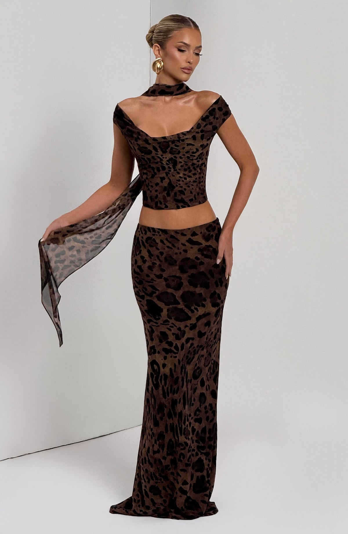 Fredina Scarf in Leopard Print