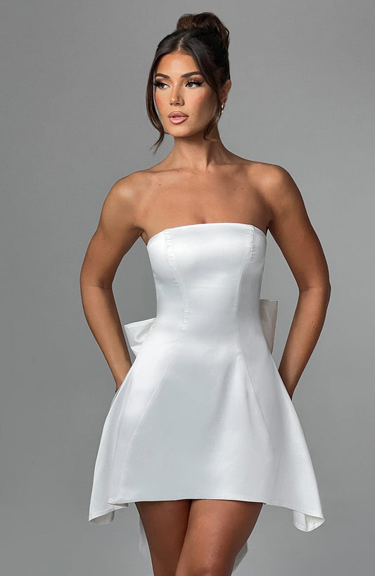 Freyja Mini Dress in Ivory