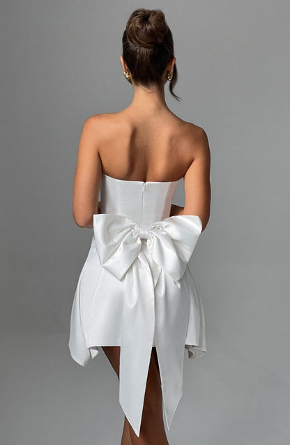 Freyja Mini Dress in Ivory