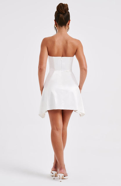 Freyja Mini Dress in Ivory