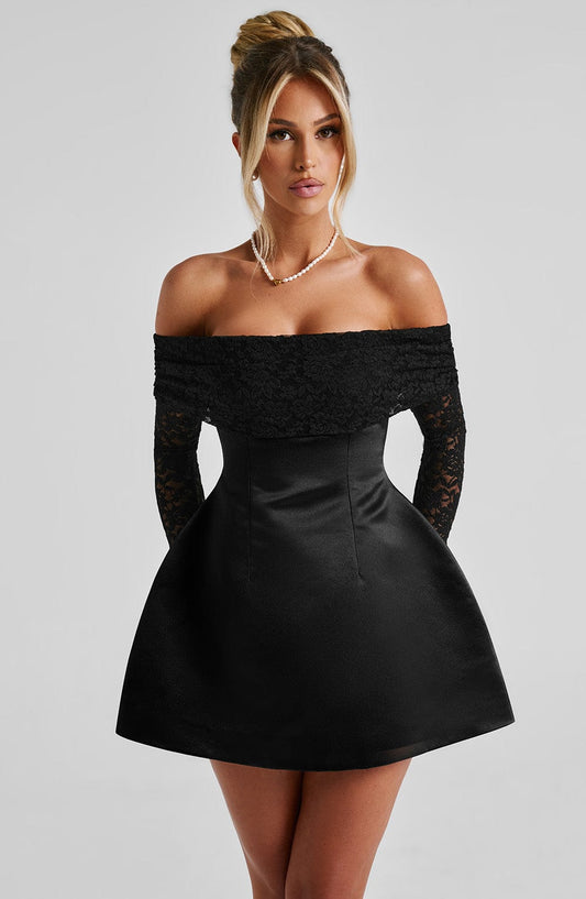 Georgianne Mini Dress in Black
