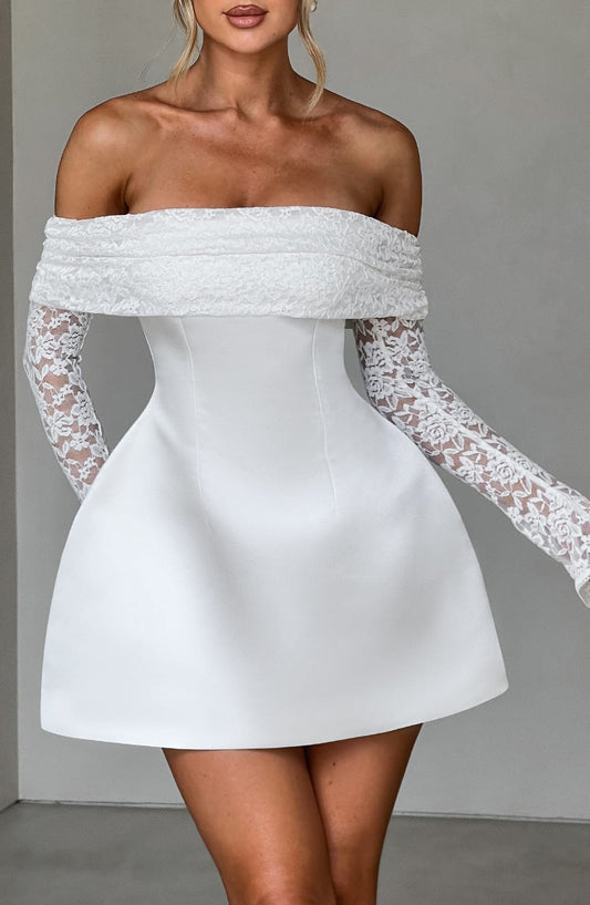 Georgianne Mini Dress in Ivory