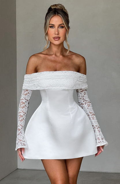 Georgianne Mini Dress in Ivory
