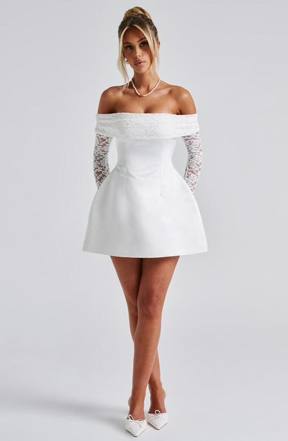 Georgianne Mini Dress in Ivory