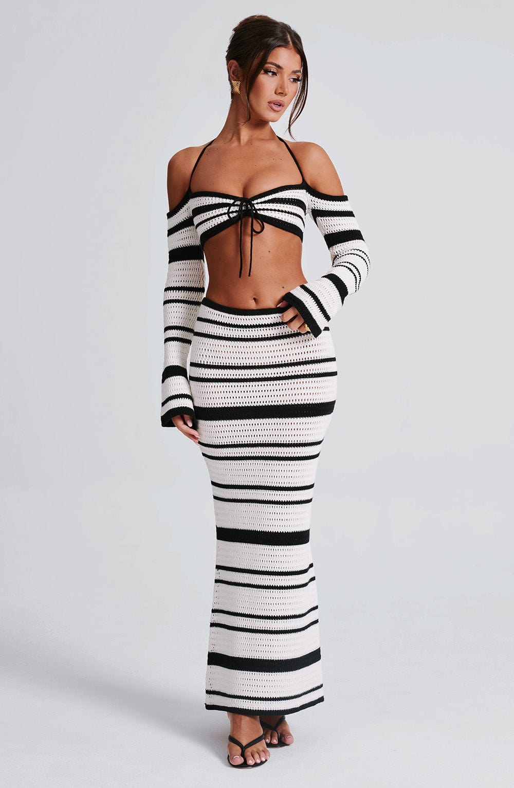 Georgie Top in Black/White