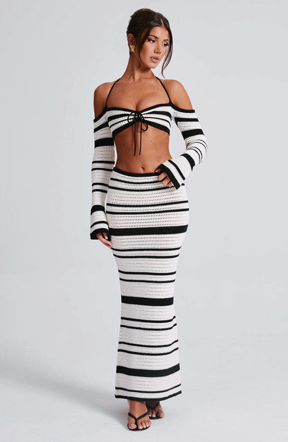 Georgie Top in Black/White
