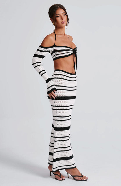 Georgie Top in Black/White