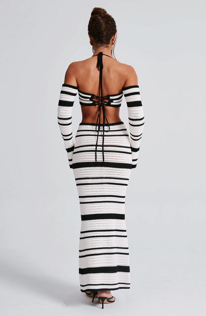 Georgie Top in Black/White