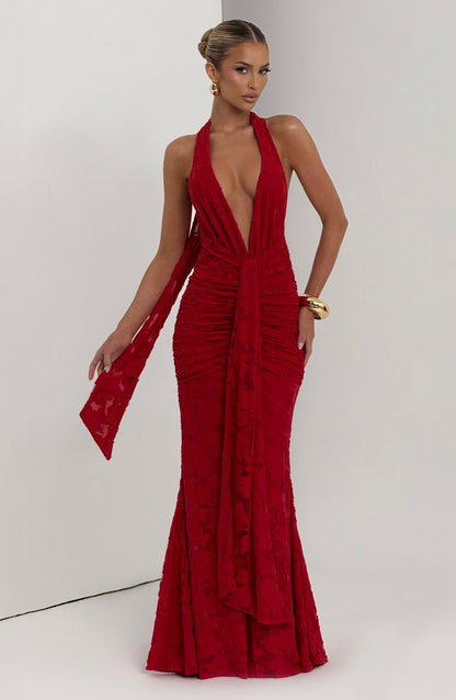 Guinevra Maxi Dress in Red