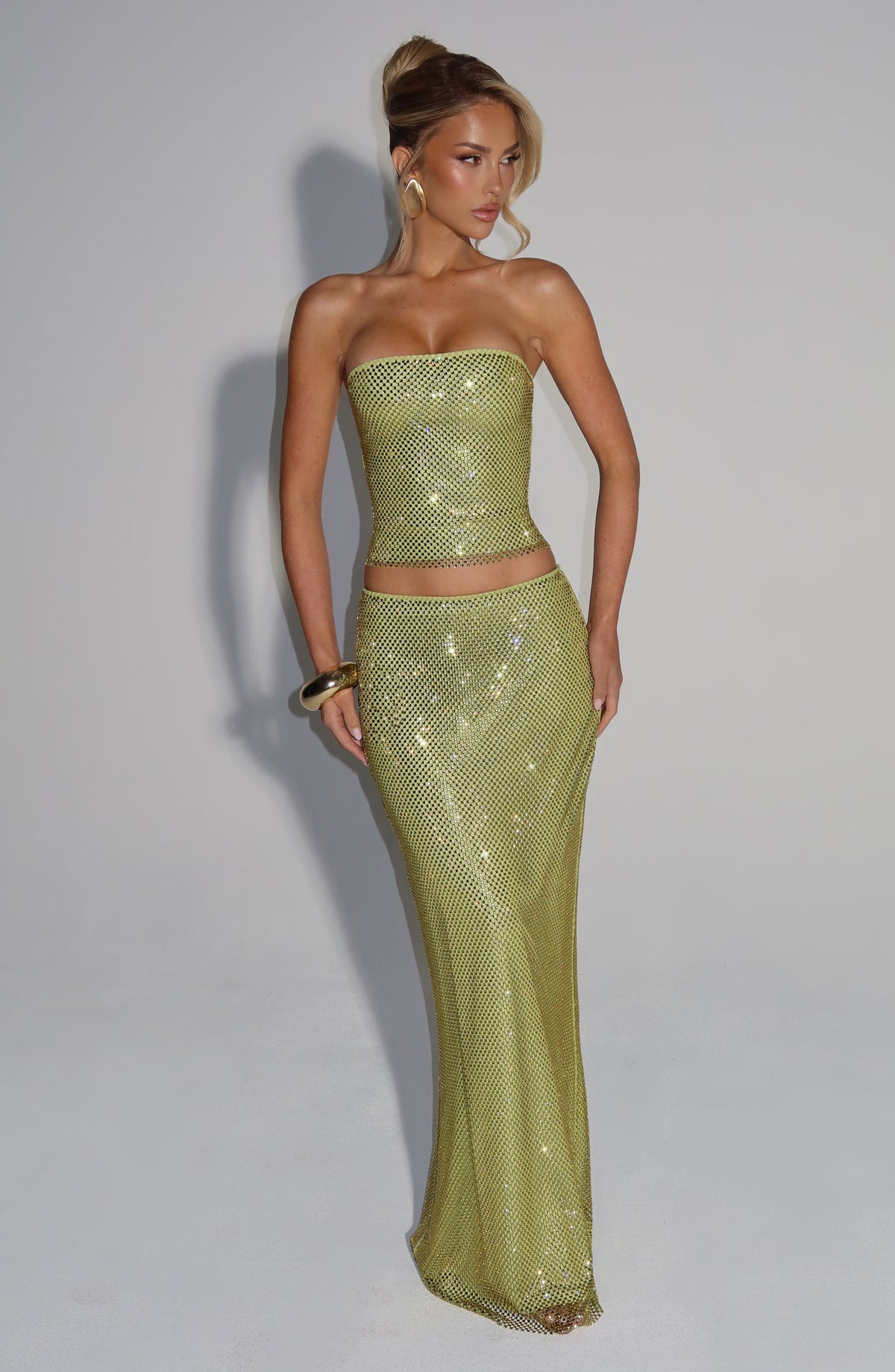Halia Maxi Skirt in Olive