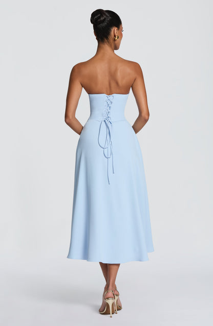 Harlowe Midi Dress in Glacier Blue