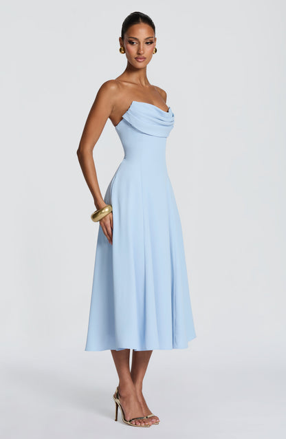 Harlowe Midi Dress in Glacier Blue