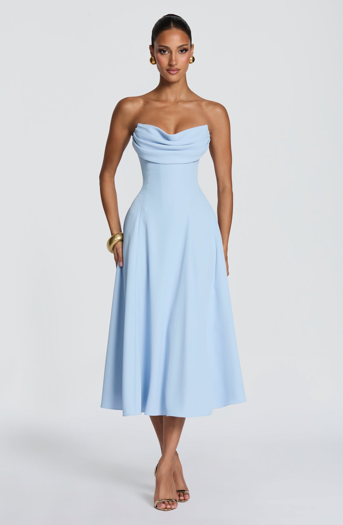 Harlowe Midi Dress in Glacier Blue
