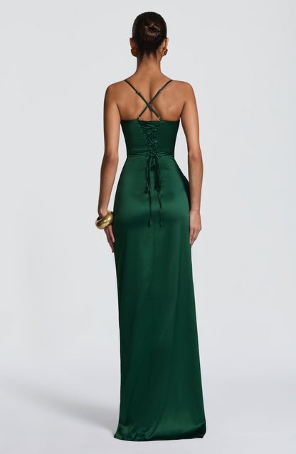 Helena Maxi Dress in Emerald
