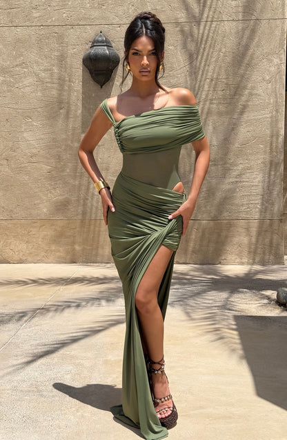 Henriella Maxi Skirt in Khaki