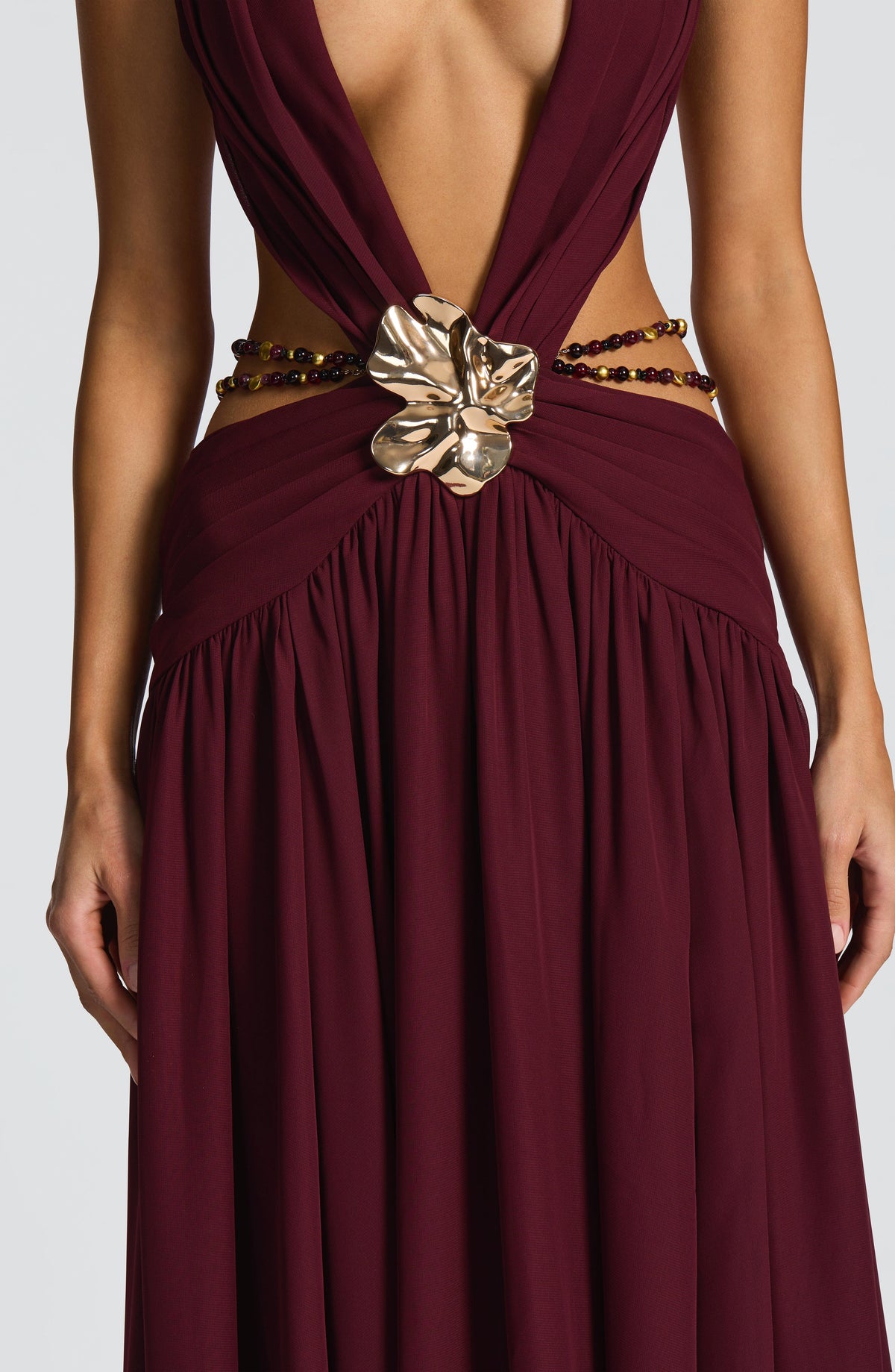 Indianne Maxi Dress in Cherry Lacquer