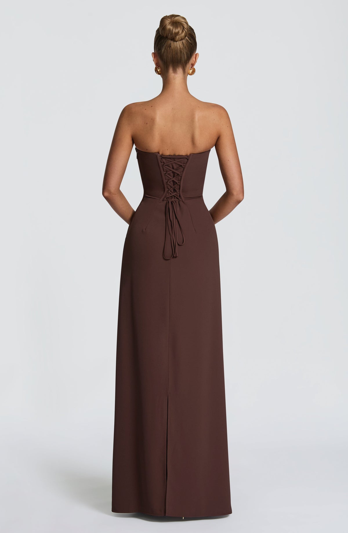 Irmena Maxi Dress in Plum Brown