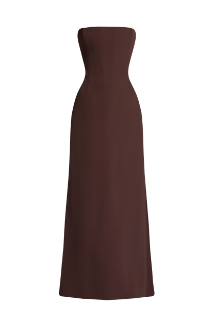 Irmena Maxi Dress in Plum Brown
