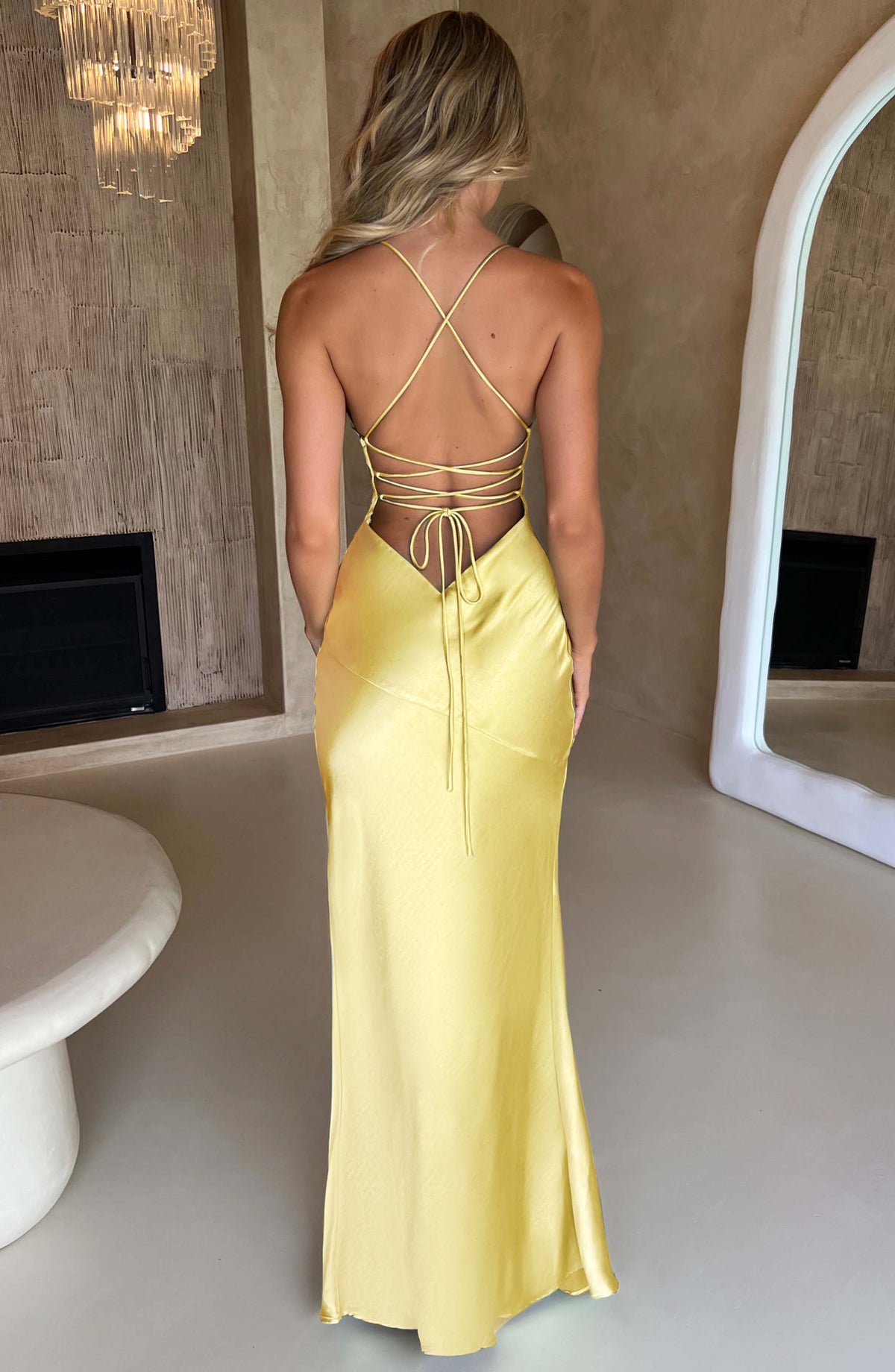 Isabeau Maxi Dress in Lemon