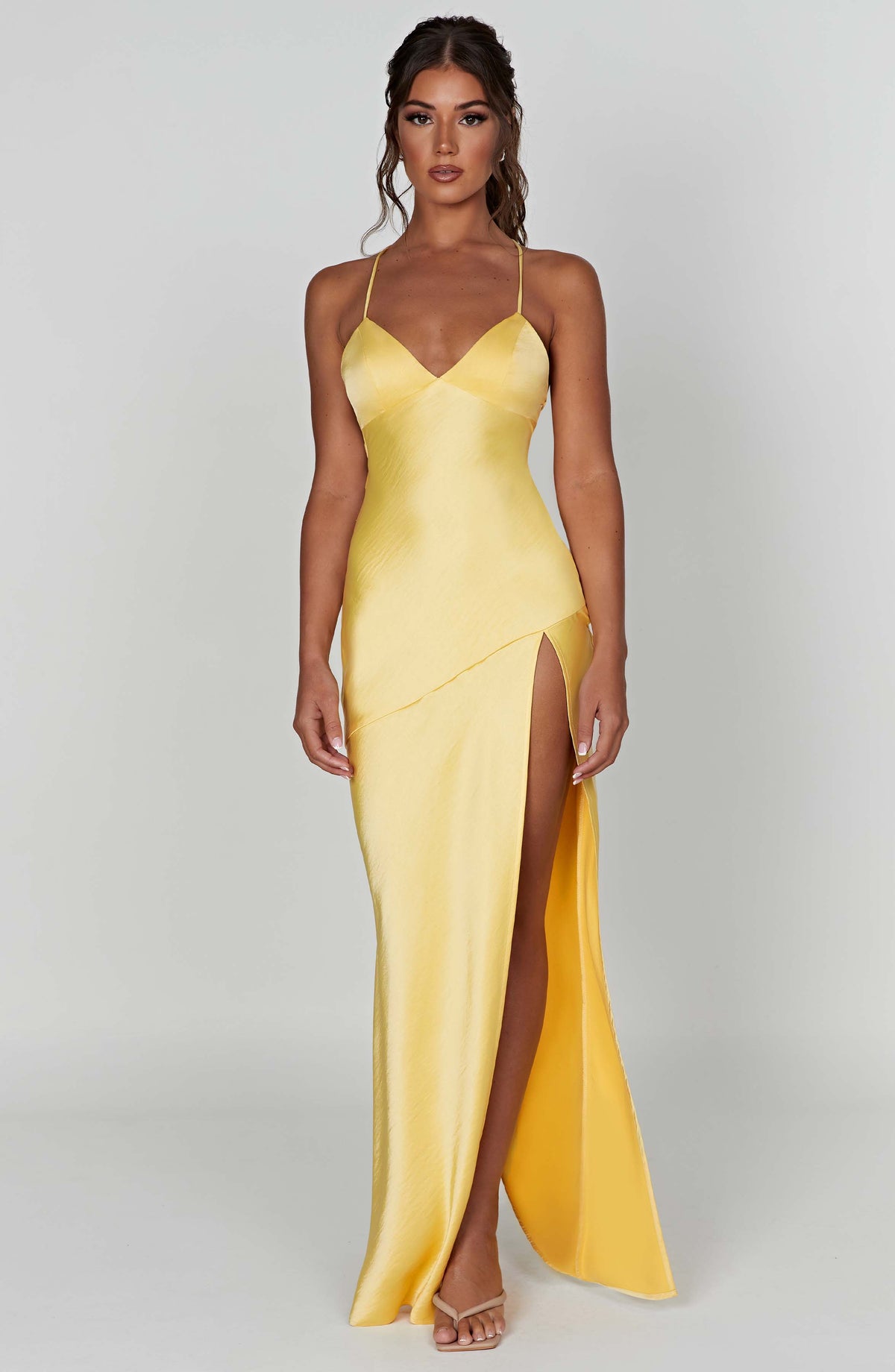 Isabeau Maxi Dress in Lemon
