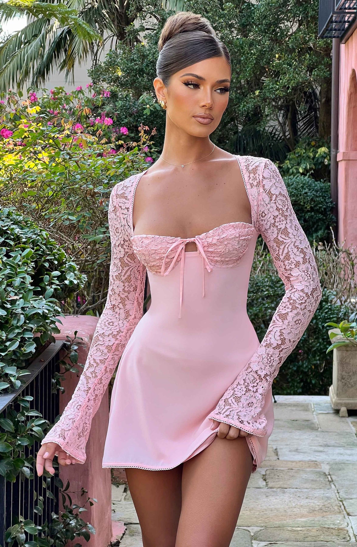 Jacinthe Mini Dress in Blush