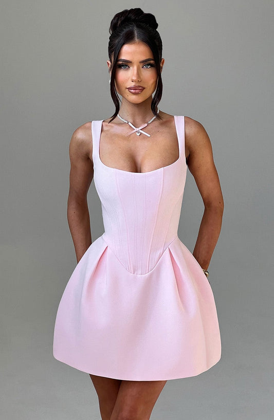 Janelia Mini Dress in Blush