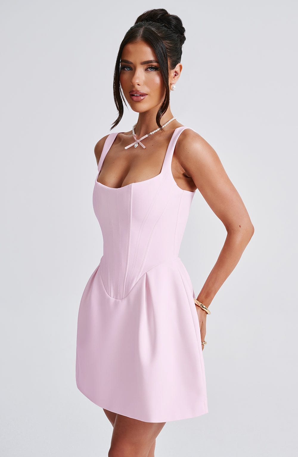 Janelia Mini Dress in Blush