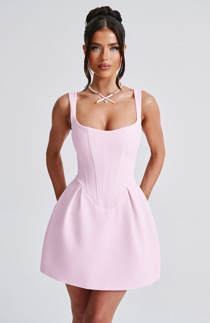 Janelia Mini Dress in Blush