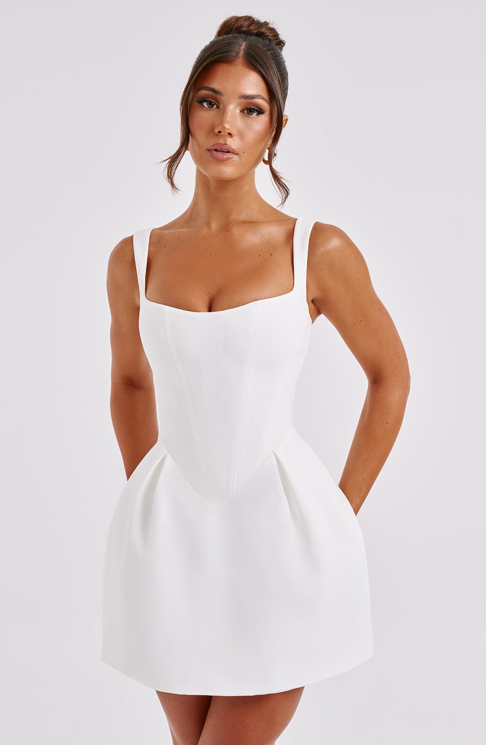 Janelia Mini Dress in Ivory