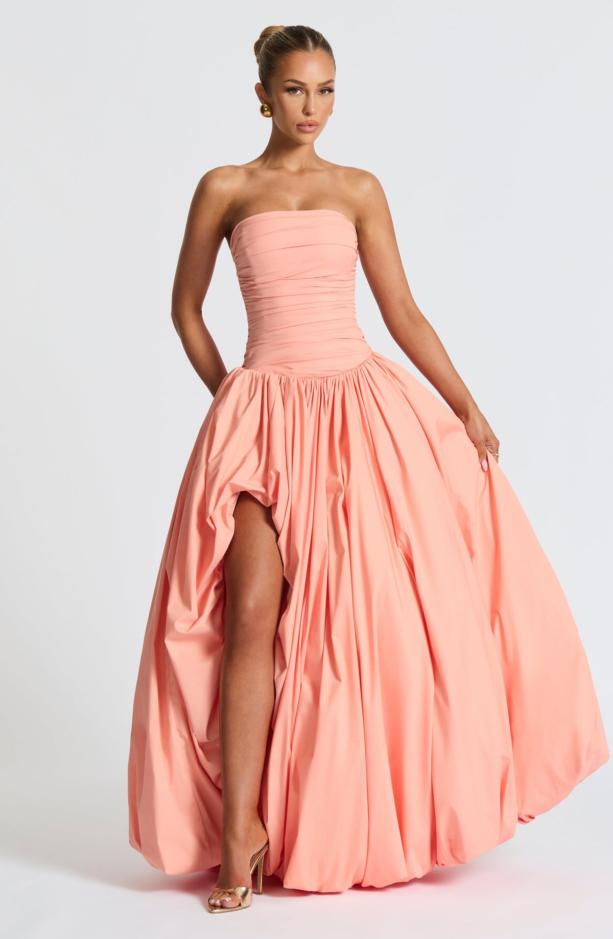 Jilena Maxi Dress in Peach