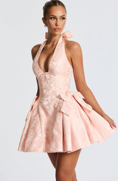 Jocelle Mini Dress in Soft Peach