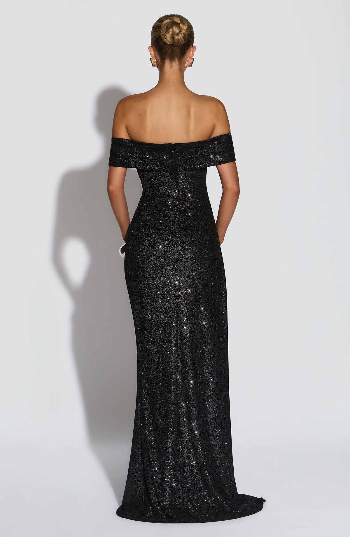 Jocelyn Maxi Dress in Black Sparkle