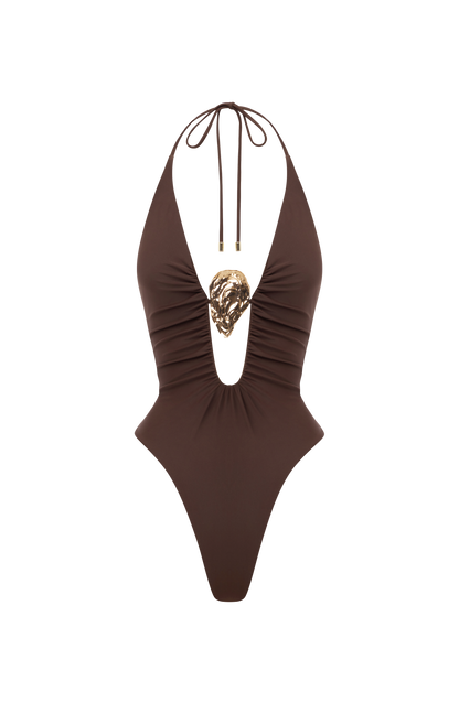 Jonelle Swimsuit in Plum Brown
