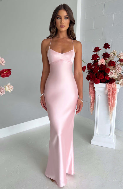 Malikah Maxi Dress in Blush