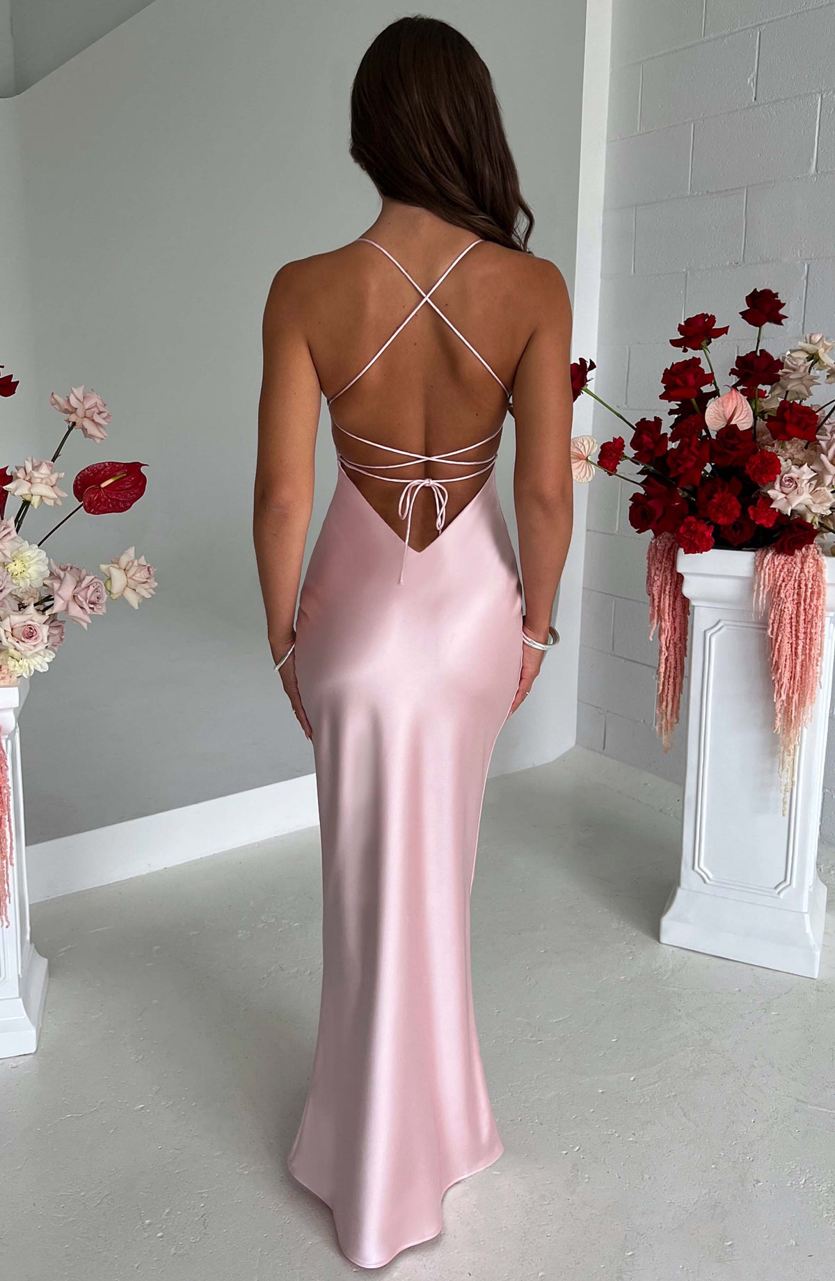 Malikah Maxi Dress in Blush