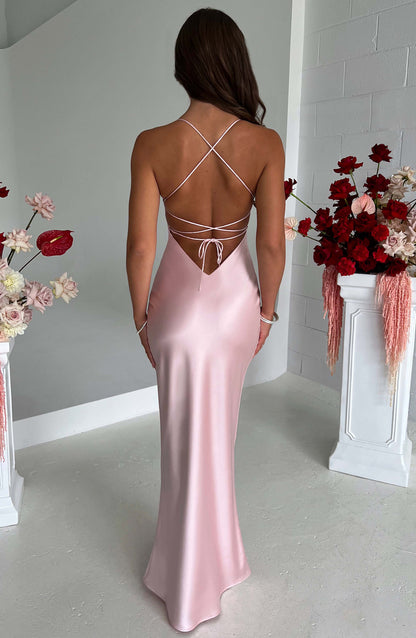Malikah Maxi Dress in Blush