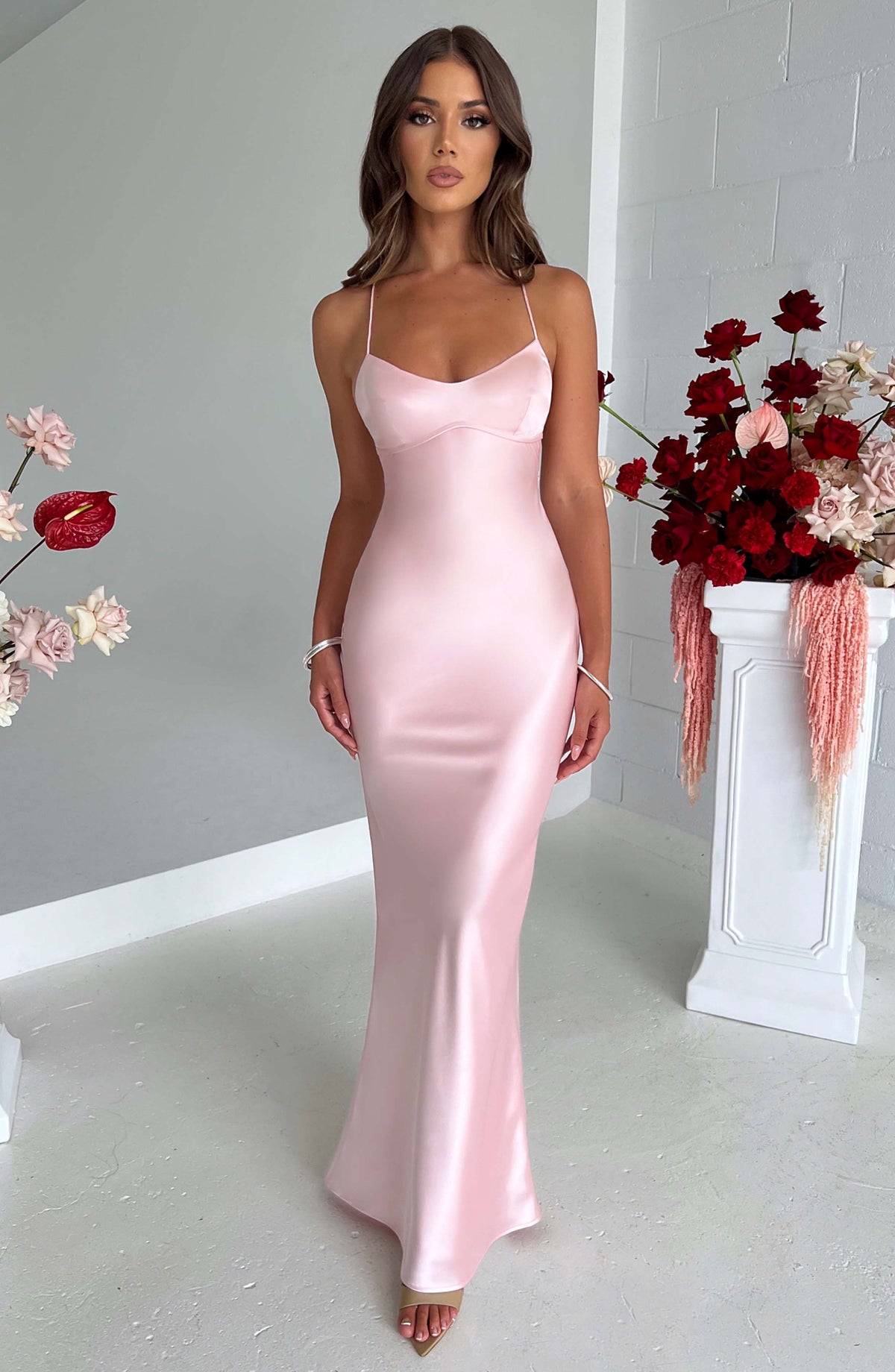 Malikah Maxi Dress in Blush